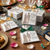 Muslim Bride Groom Illustration Quran Quote