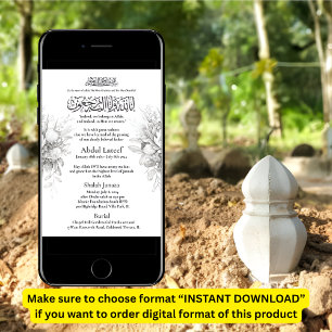 Muslim Death Announcement Male Janaza Prayer