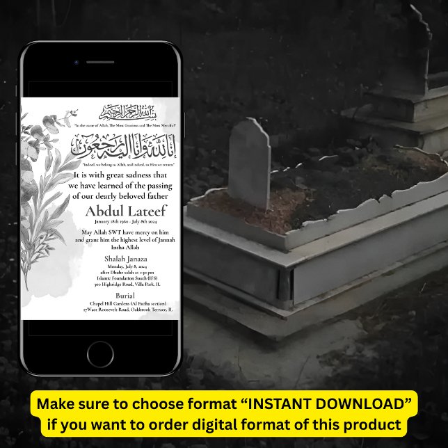 Muslim Death Announcement Male Janaza Prayer (Creator Uploaded)