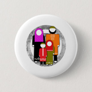 Muslim Family 6 Cm Round Badge
