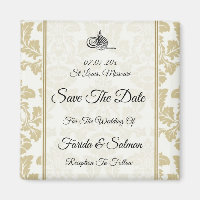 Muslim Gold   Save The Date Magnet invitation 