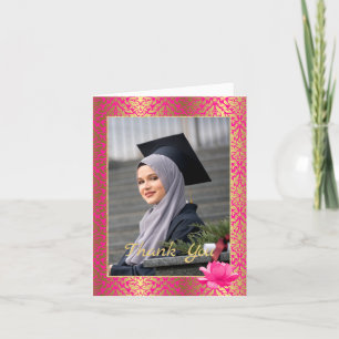 Muslim Graduation Photo Graduation Thank You Card