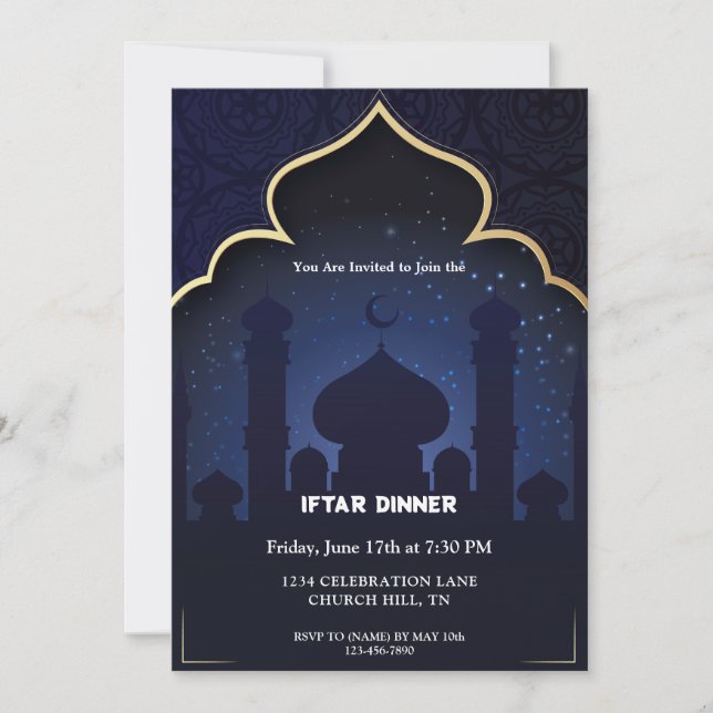 Muslim iftar invitation (Front)