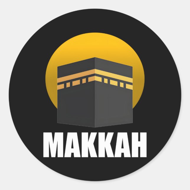 Muslim Islamic Makkah Kaaba Saudi City Mekkah Classic Round Sticker (Front)