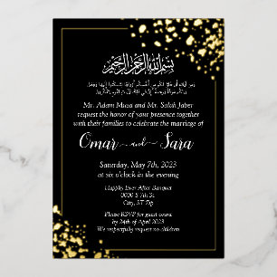 Muslim Islamic Modern Wedding Black And Gold