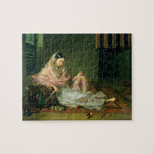 Muslim Lady Reclining, 1789 (oil on canvas) Jigsaw Puzzle
