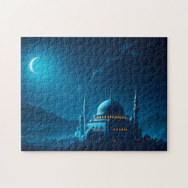Muslim Mosque Artwork Islamic Illustration  Jigsaw Puzzle (Horizontal)