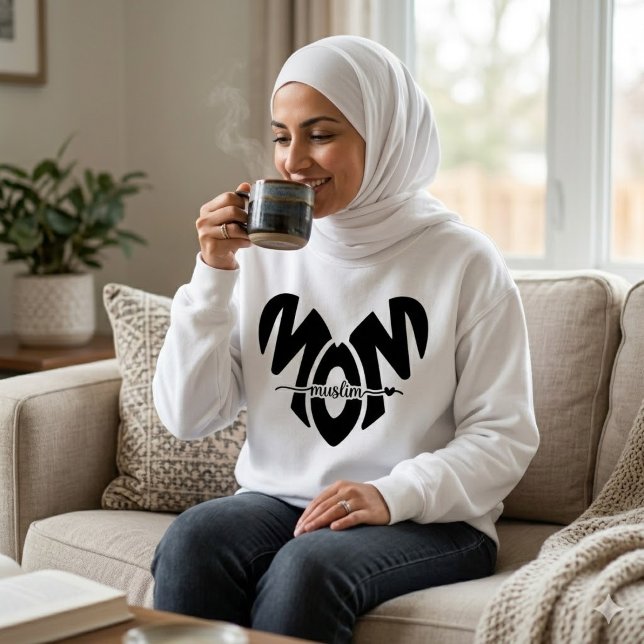 muslim mum heart sweatshirt (Creator Uploaded)