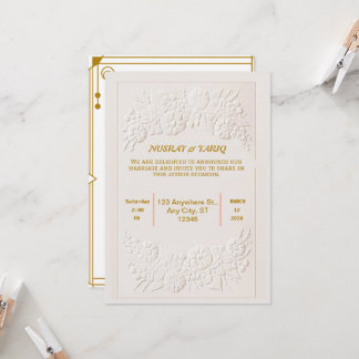 Muslim Nikah Islamic Wedding Invitation