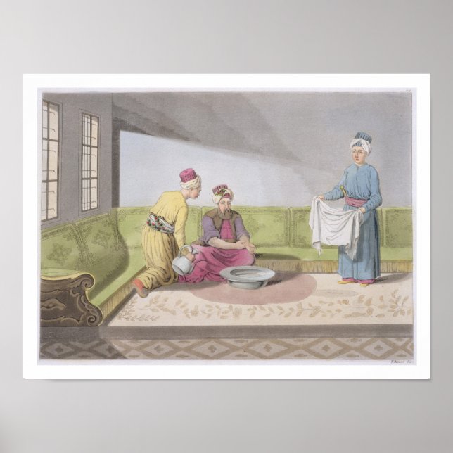 Muslim Performing his Ablutions, plate 34 from Par Poster (Front)