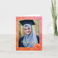 Muslim Photo Graduation Thank You Card