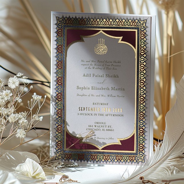 Muslim Purple Gold Islamic Plum Wedding (Creator Uploaded)