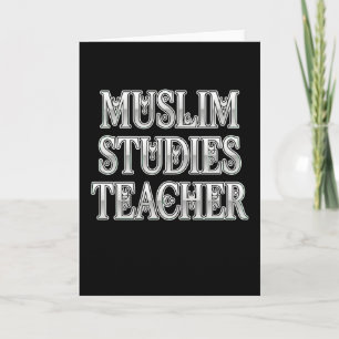 Muslim Studies Teacher Islamic Education Classroom Card