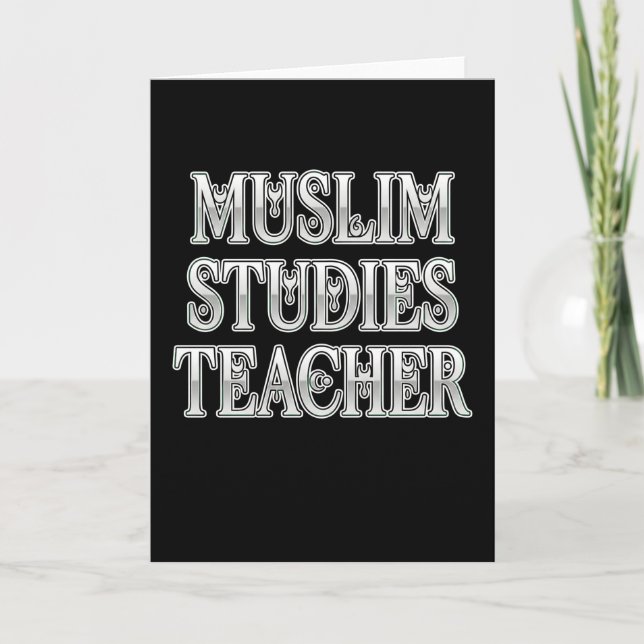 Muslim Studies Teacher Islamic Education Classroom Card (Front)
