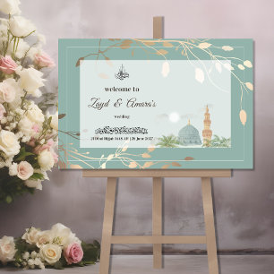 Muslim Wedding Welcome Sign Acrylic   Nikah Walima