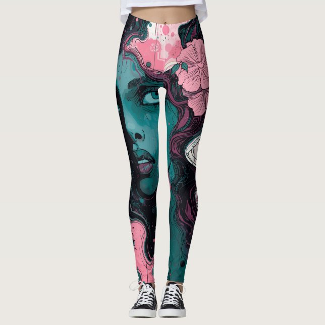 MUSSA FLORAL LEGGINGS (Front)