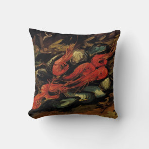 Mussels and Shrimp by Vincent van Gogh Cushion