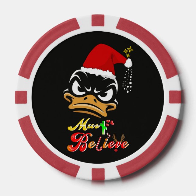 Must Believe Christmas Poker Chips (Front)