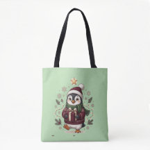 Must buy Cute Christmas Penguin Tote bag