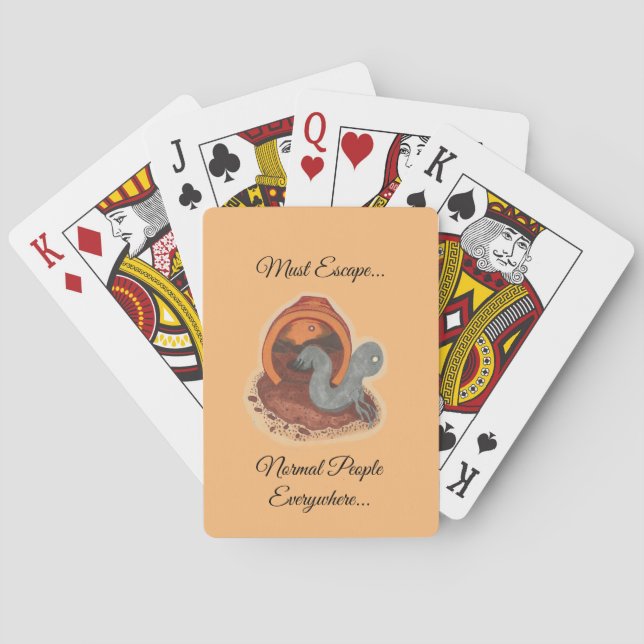 Must Escape...The Potted Creature Playing Cards (Back)