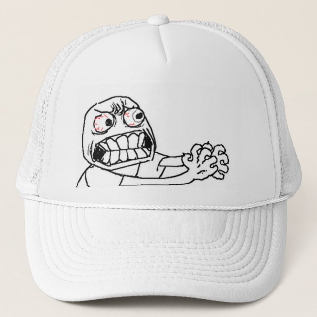 Must Resist Comic Meme Trucker Hat (Front)