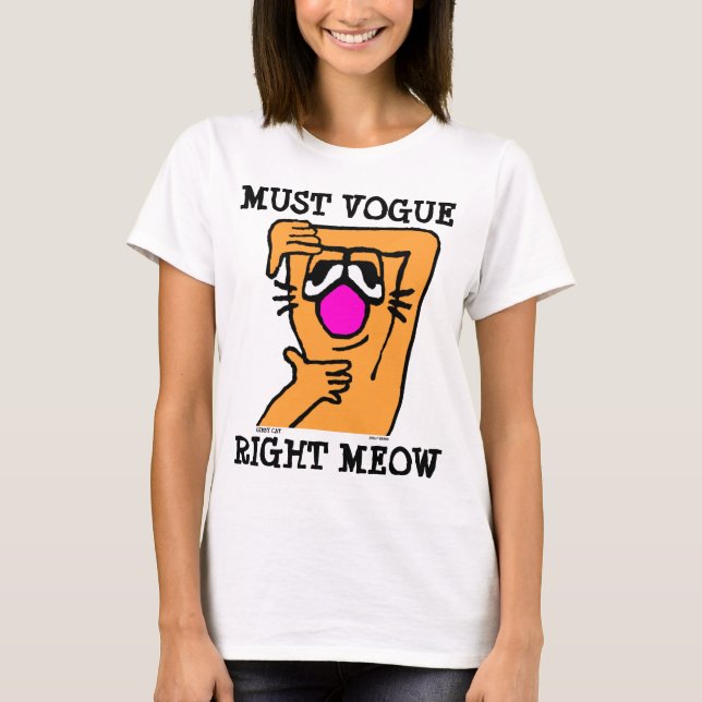 MUST VOGUE GIBBY CAT t-shirts Funny (Front)