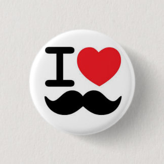 Mustache 3 Cm Round Badge