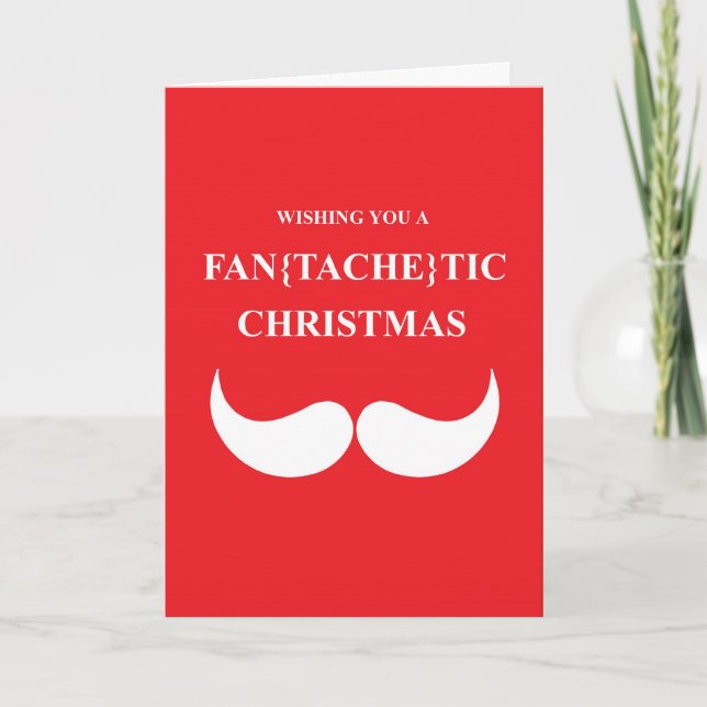 Mustache Christmas Card (Front)