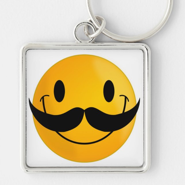 MUSTACHE FACE KEY RING (Front)