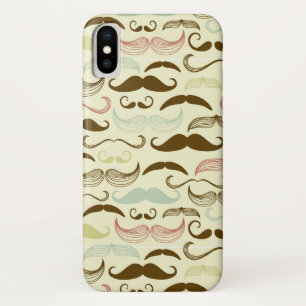 Mustache pattern, retro style 4 Case-Mate iPhone case
