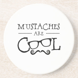 Mustaches Cool Glasses Coaster