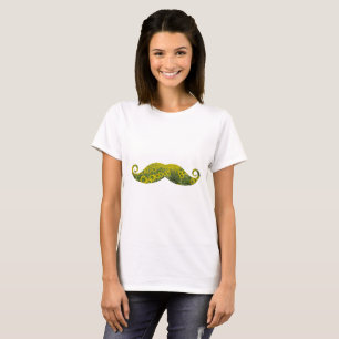 Mustaches Women's Basic T-Shirt, White T-Shirt