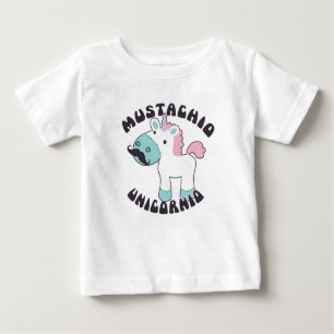 Mustachio Unicornio Baby Shirt
