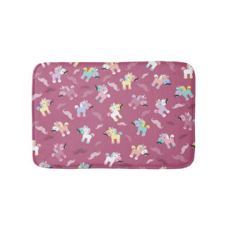 Mustachio Unicornio! Bath Mat