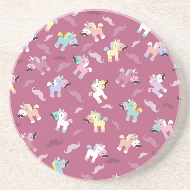 Mustachio Unicornio Coaster (Front)