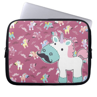 Mustachio Unicornio Laptop Sleeve