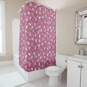 Mustachio Unicornio Shower Curtain
