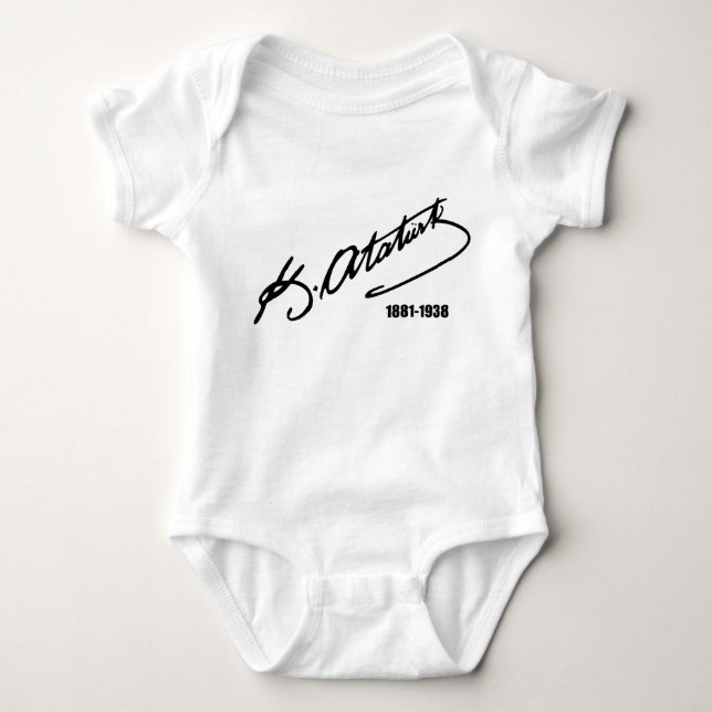 Mustafa Kemal Ataturk Baby Bodysuit (Front)