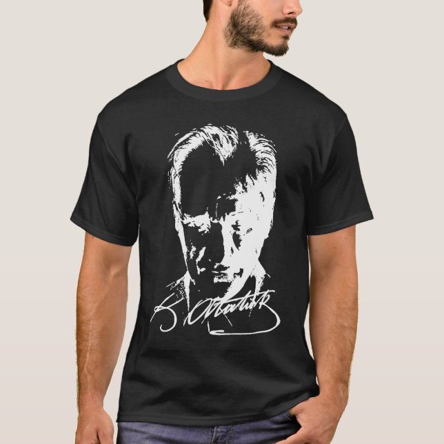 Mustafa Kemal Atatürk  Father of Turkey White T-Shirt (Front)