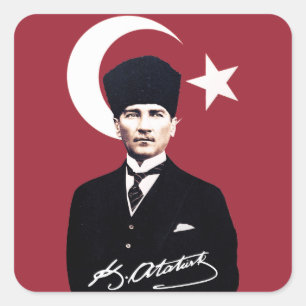 Mustafa Kemal Atatürk Square Sticker