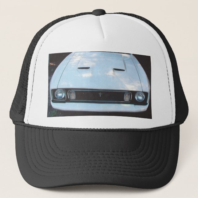 Mustang 73" frontview picture on a hat (Front)