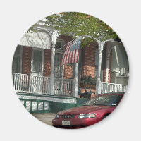 Mustang and American Flag in Hampden