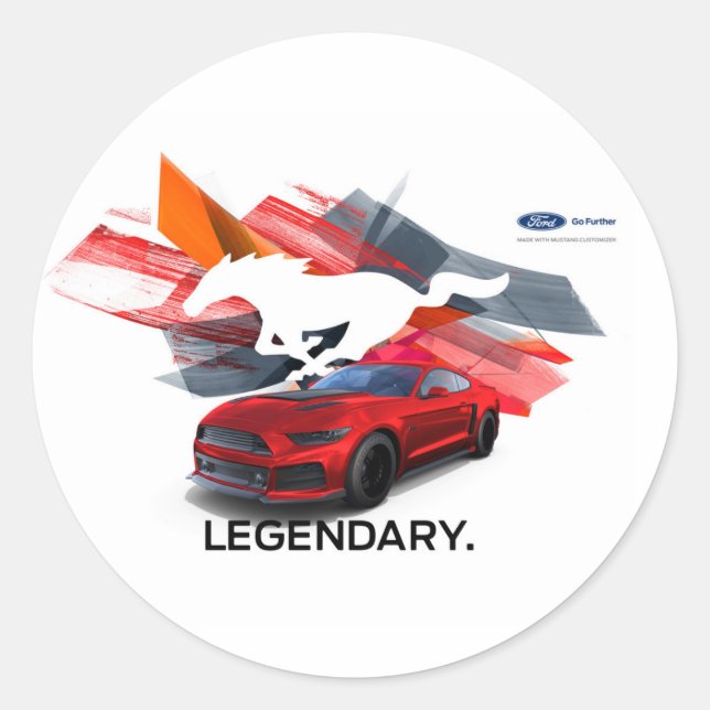 Mustang Customizer Round Sticker (Front)
