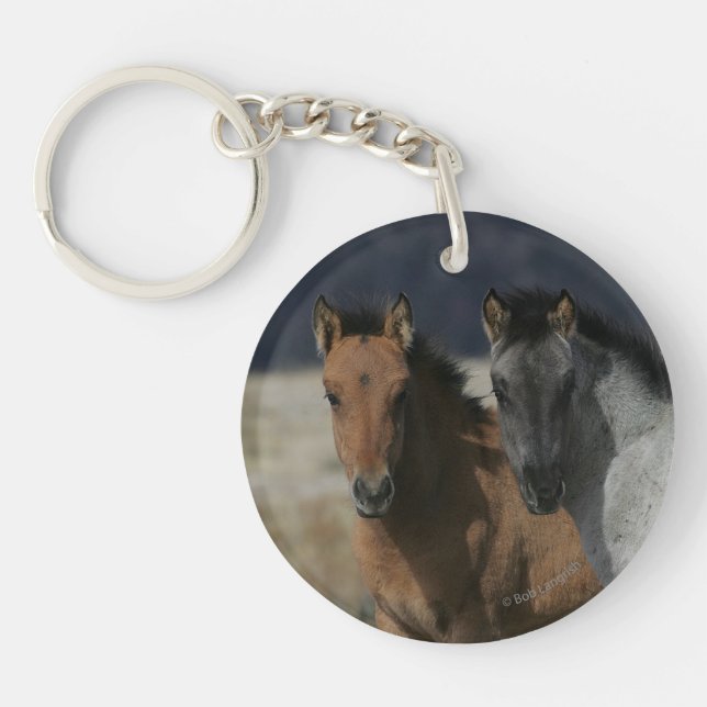 Mustang Foal Headshot Key Ring (Front)