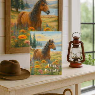 Mustang Horse Birthday Horse Lover Greeting Card