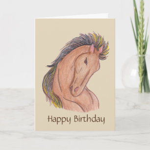 Mustang Horse Card
