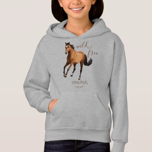 Mustang horse gifts for girls personalised name (Front)