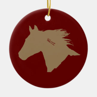 Mustang Horse Head Ceramic Tree Decoration