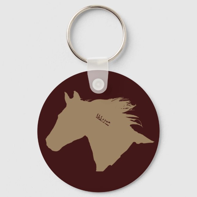 Mustang Horse Head Key Ring (Front)