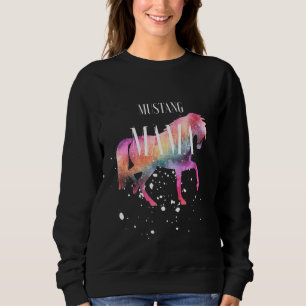 Mustang Horse Mama Galaxy Horse Girl Equestrian St Sweatshirt